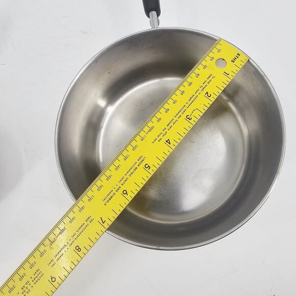 2 Vintage Revere Ware 1950's Copper 1 Qt & 2 Qt Pots With Handle & Ring NO LIDS - Picture 8 of 12